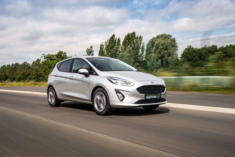ford-fiesta-trend-uk-version-2019-555586 | Warrantywise Ford Fiesta on road with blurred background