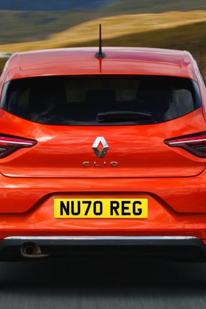 The New 70-Plate Registration Has Launched! - Thumbnail | Warrantywise Renault clio rear shot whilst driving down road
