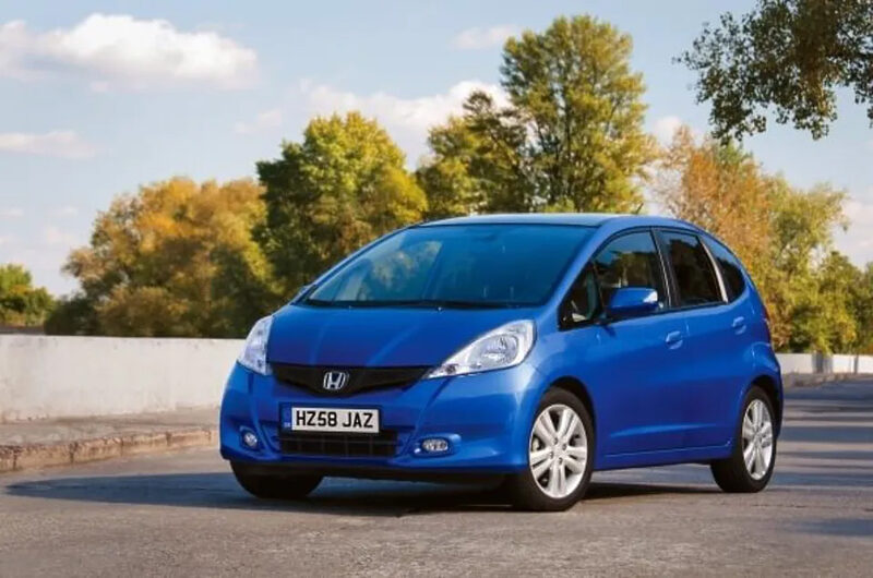 Blue Honda Jazz car