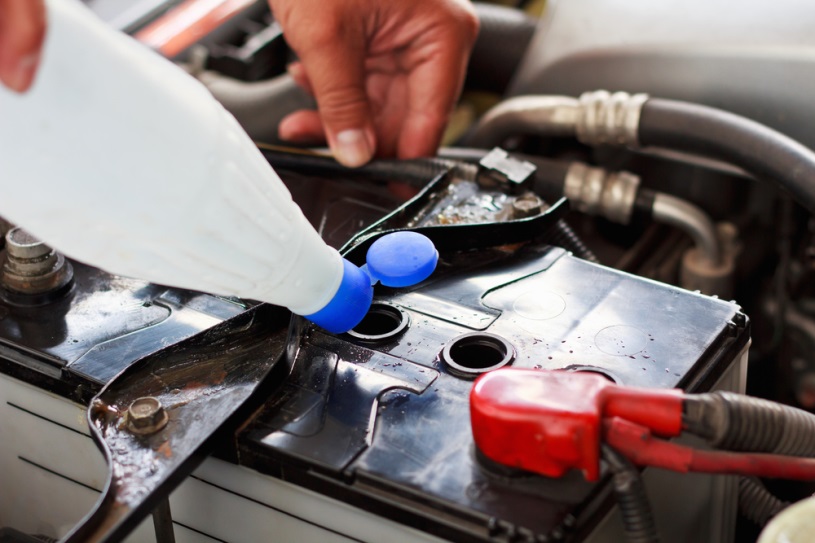 Topping up car battery