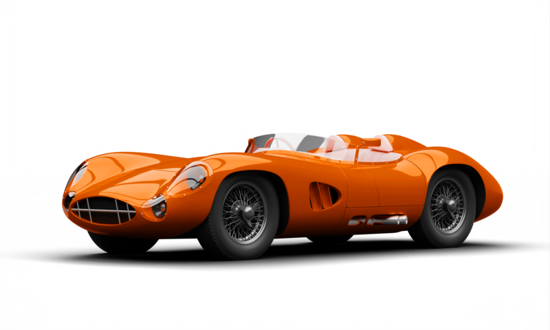 Orange classic car