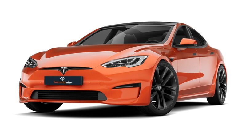 an image of an orange tesla model S