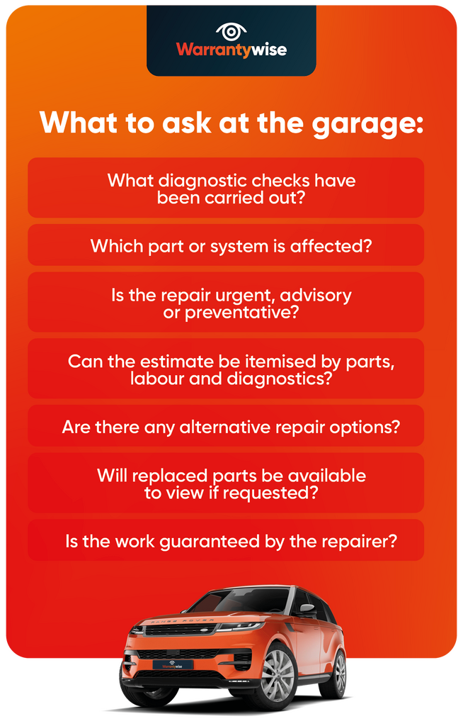 What to ask at garage | Warrantywise