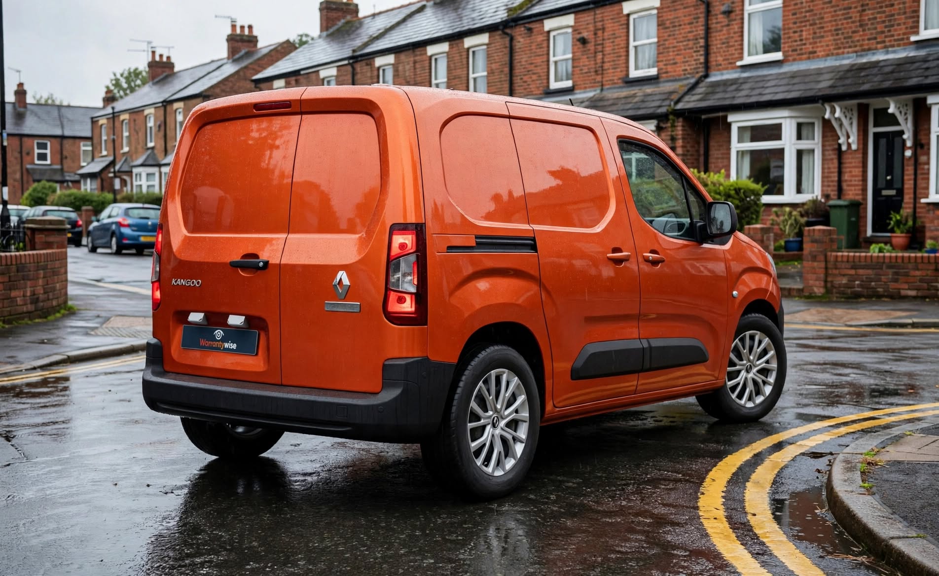orange_kangoo_rainy_street | Warrantywise