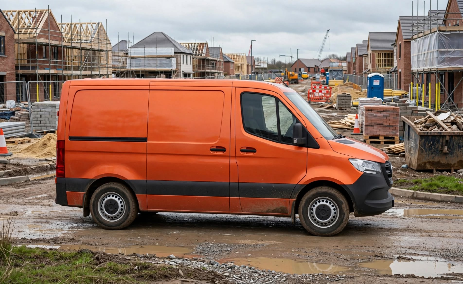 orange_sprinter_construction_site_1 | Warrantywise